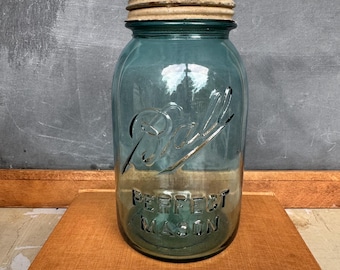 1923-1933 Blue Ball Perfect Mason Jar Zinc Lid 7