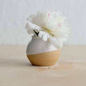 White Ceramic Bud Vase | Vase for flowers, handmade ceramic vase, home decor, bud vase, white vase