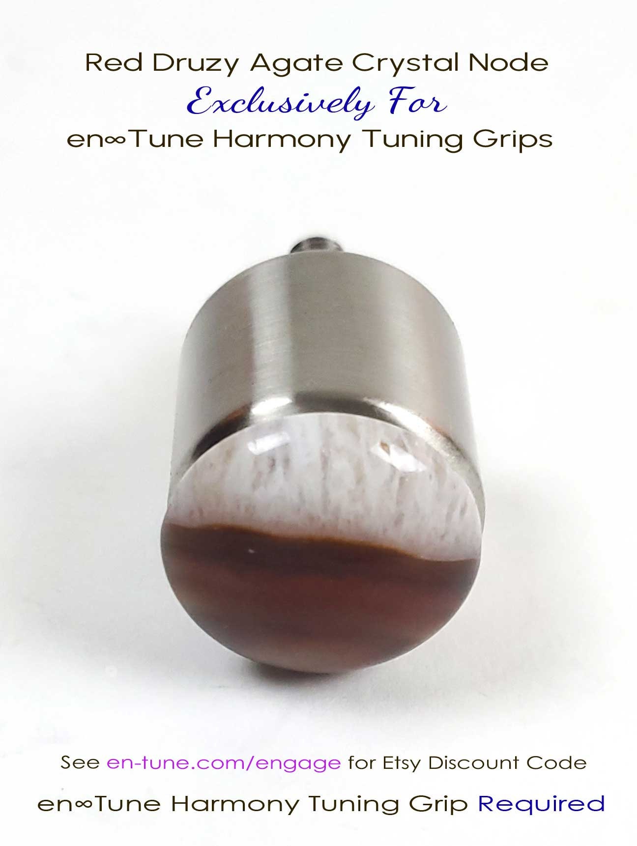 Red Druzy Agate Tuning Fork Gem Foot Chakra Balancing Crystal Node Easy