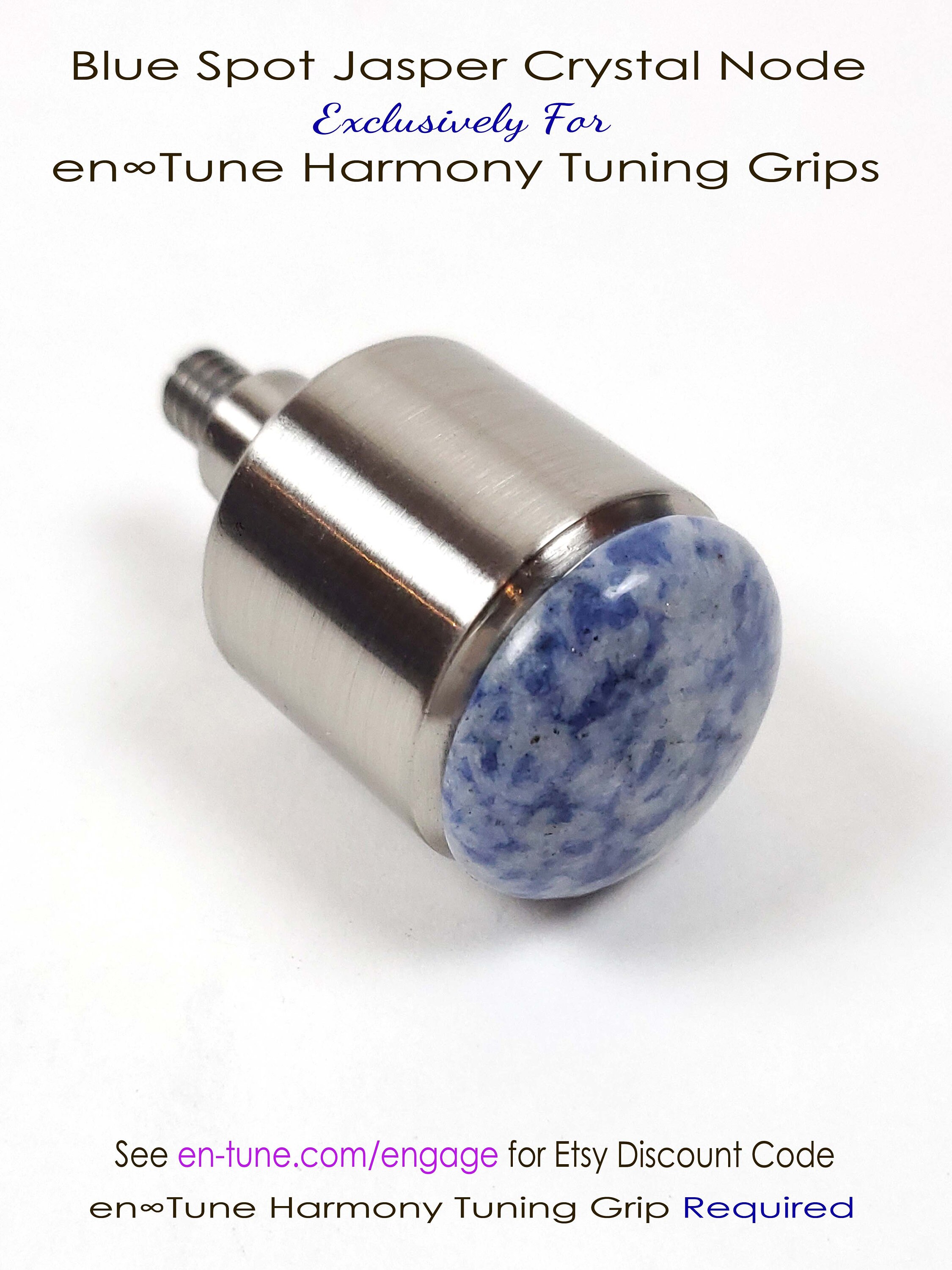 Blue Spot Jasper Tuning Fork Gem Foot Chakra Balancing Crystal Node