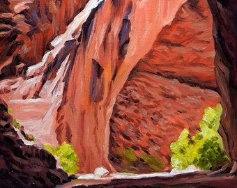 Coyote Gulch Outlaw - Original 9" x 12" Oil Painting by Rich Cleveland.