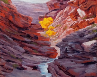 Rill Canyon Light (aka Light Bright) - Original 11" x 14" Oil Painting by Rich Cleveland.