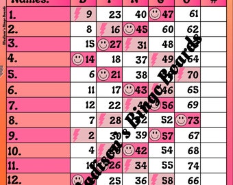Summer Vibes 15 Line 75 Ball Bingo Boards- Straight & Mixed (Houdini)