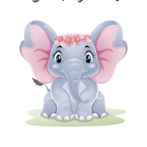 A4 Elefant Sweet Dreams Digitaldruck