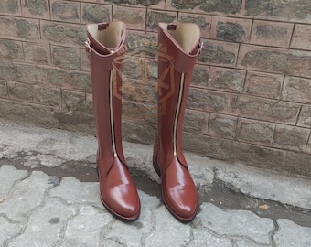 Handmade Leather Polo Riding Boots: Vintage Equestrian Style