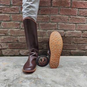 Handmade Medieval Leather Boots: Viking Slavic Turnshoe, Hobnail Reenactment