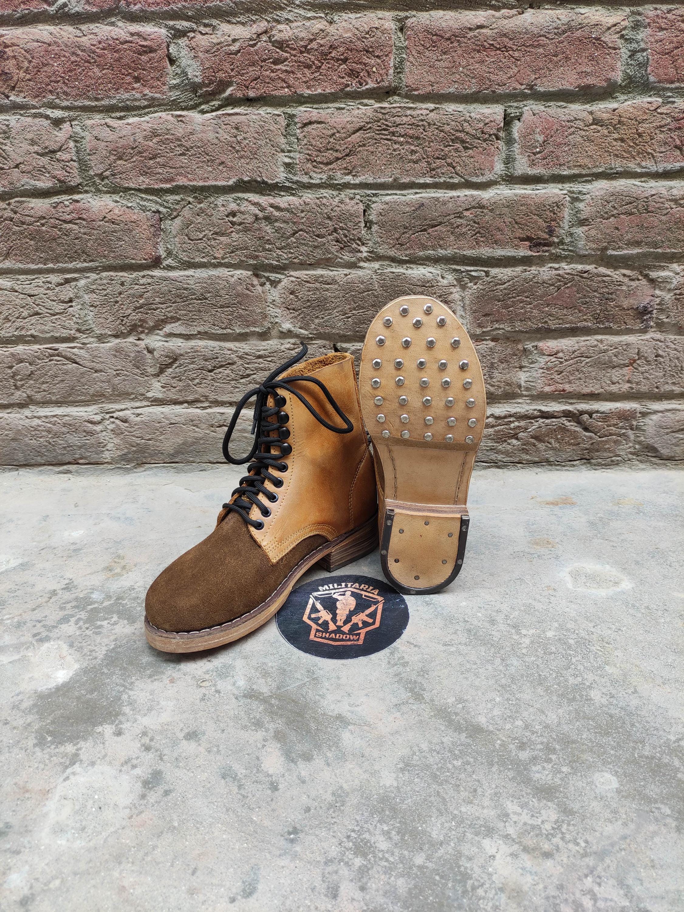 CAROLINA ワークブーツ ブラウン USA製 US8 踵 靴紐 新品 Carolina