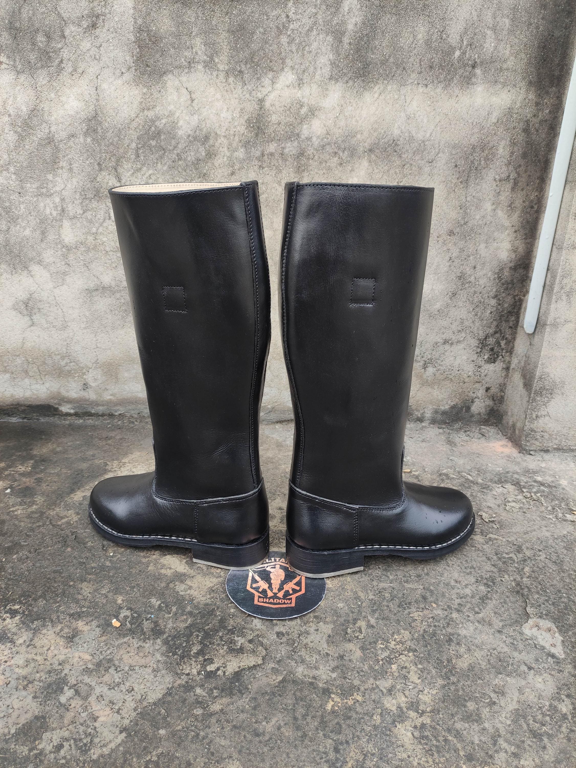 ドイツ軍M39レザージャックブーツ：鋲釘、鉄製ヒール＆トゥ - Etsy 日本