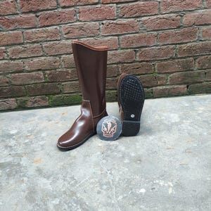 Handmade Leather Viking Boots: Medieval LARP Reenactment Rubber Sole