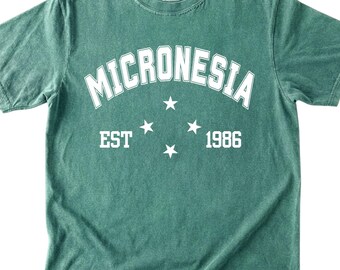Micronesian T-Shirt, Comfort Colors, Established, Micronesia Pacific Islands Gift, Pohnpeian, Kosrean, Chuukese, Yapese t-shirt