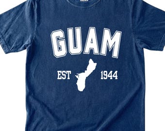 Guam Liberation T-Shirt, Comfort Colors, Established, Mariana Islands Gift, Guam Travel Shirt, Chamorro Shirt, Guam Map Shirt