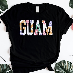 GUAM Shirt, Hibiscus Flower Shirt, Guam Floral Shirt, Ladies Guam Shirt, Girls Guam Chamorro Shirt, Saipan Shirt, Guam Gift, Mariana Islands