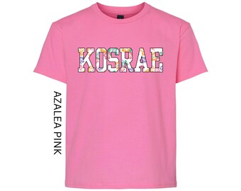 KOSRAE Shirt, Kosraen Shirt,  Kosrae Flower Shirt, Ladies Kosrae Shirt, Girls Kosrae Shirt, Kosrae Sweatshirt Hoodie, Micronesian Shirt