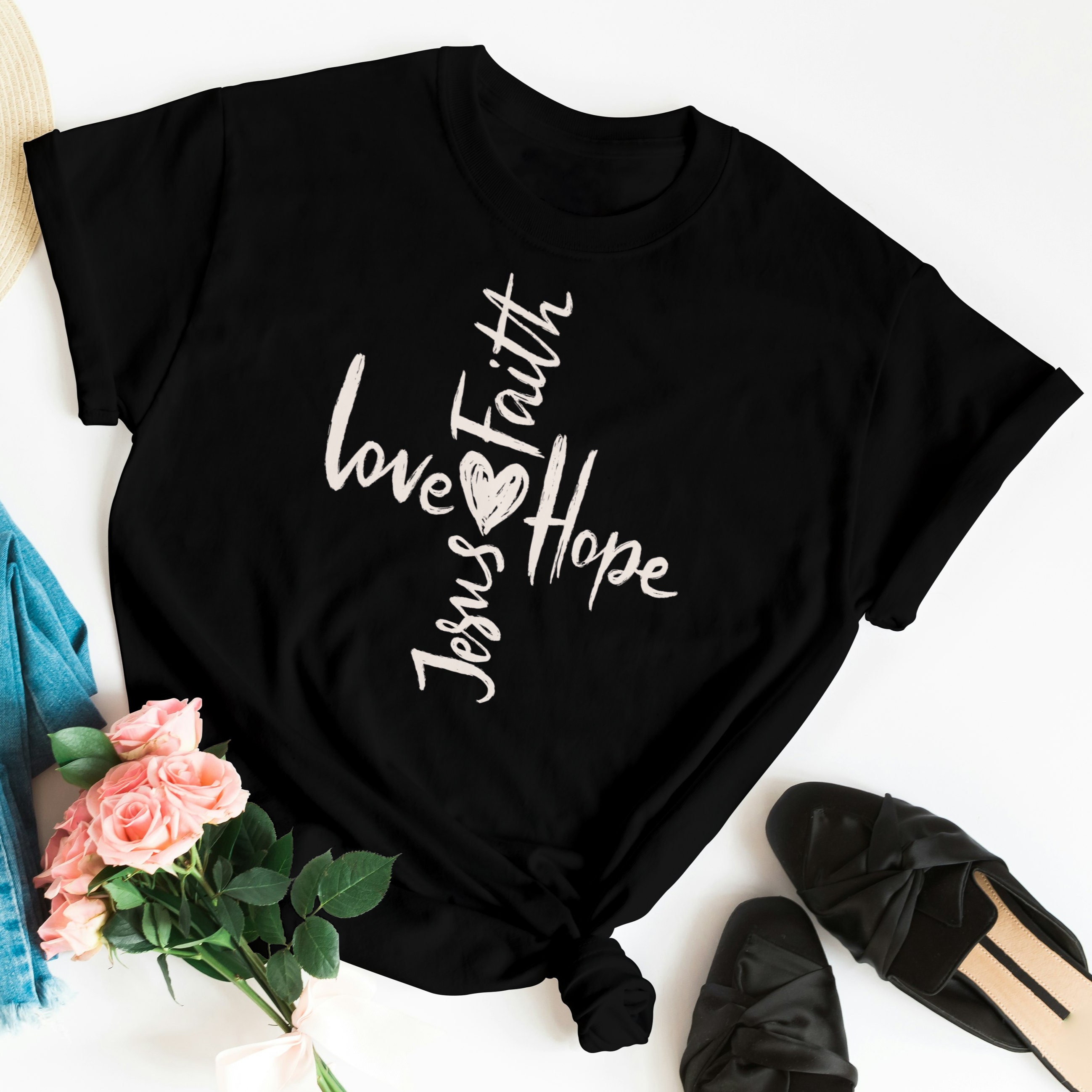 Love Jesus Shirt, Faith Shirt, Hope Shirt, Blessed Shirt, Church Outfit ...