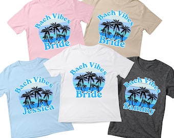 Bach T-Shirt, Beach Bach Shirt,  Custom Tee, Beach Wedding, Palm trees