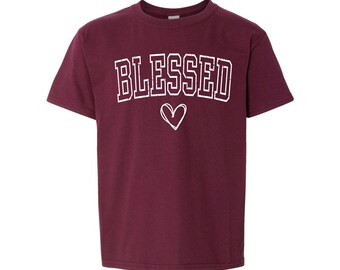 Blessed Shirt, Thankful Shirt, Custom Thanksgiving Sweatshirt, Thankful Heart, Family and Friendsgiving Crewneck