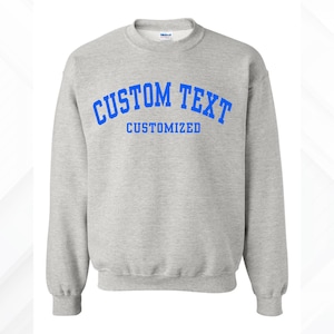 College Letter Print T-Shirt Men, College Letter Shirt Women, Custom College Letters Shirt, Vintage Varsity Style, Crewneck Sweatshirt