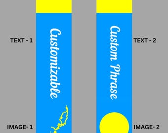 Palau Flag Graduation Stole, Customizable, Tribal Pattern, Palauan Graduate