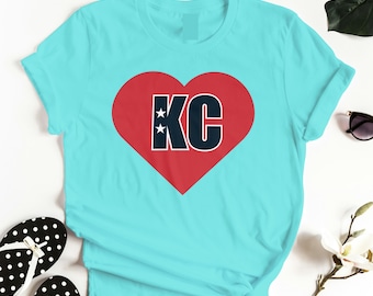 KC Heart Soccer Team Shirt, Kansas City Gift