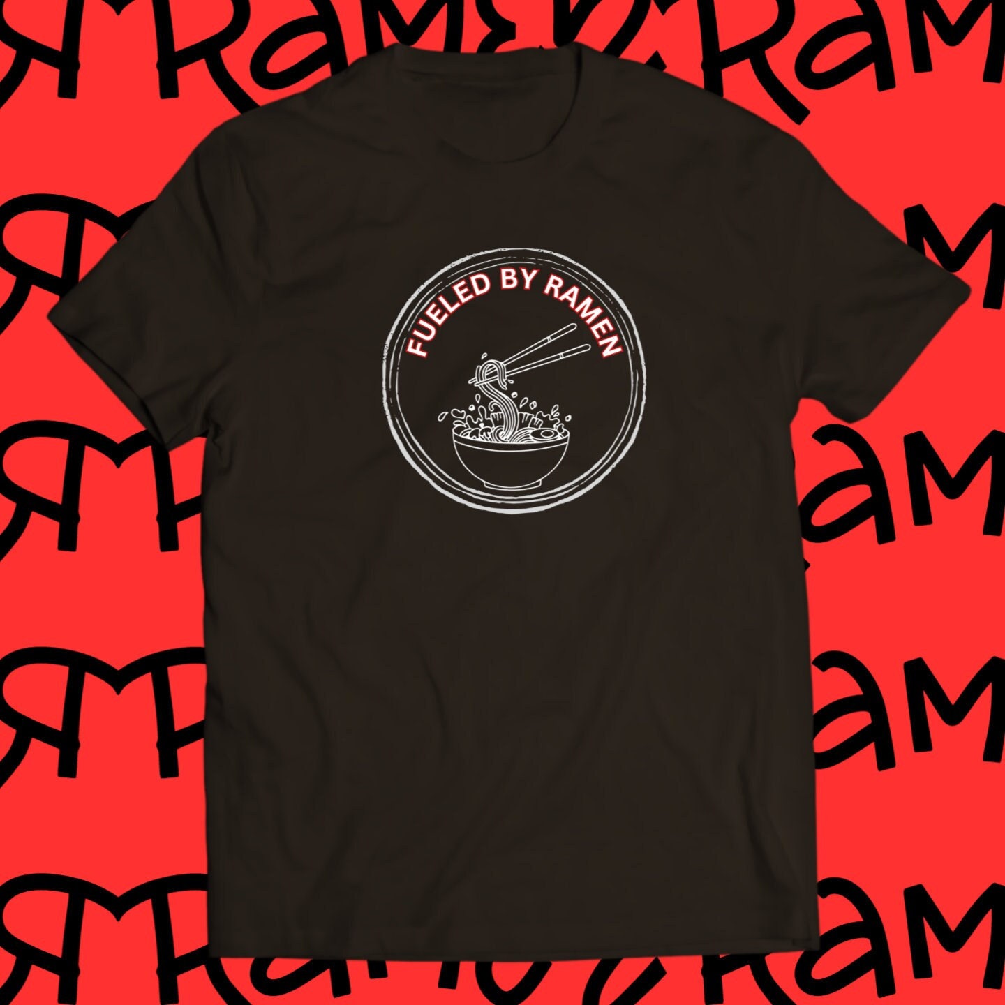 Fueled by Ramen Shirt, Asian Foodie Tee - Etsy