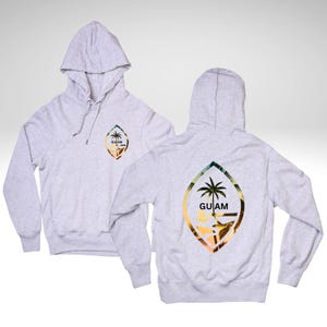 GUAM SEAL, Guam Shirt, Palm Tree GUAM Sweatshirt, Guahan Sunset, Guam Souvenir Gift, Mariana Islands Gift, Guam Travel Shirt, Chamorro Shirt