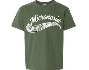 Op maat gemaakt Tribal T-shirt Micronesië, Chuukese, Pohnpei, Yapese, Kosrae
