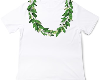 Lei Shirt, Pikake, Maile, Plain, Puakenikeni Chain Print, Youth and Adult unisex sizes