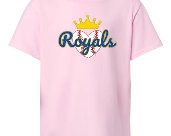 Koszulka baseballowa dla dziewcząt Royals z koroną księżniczki