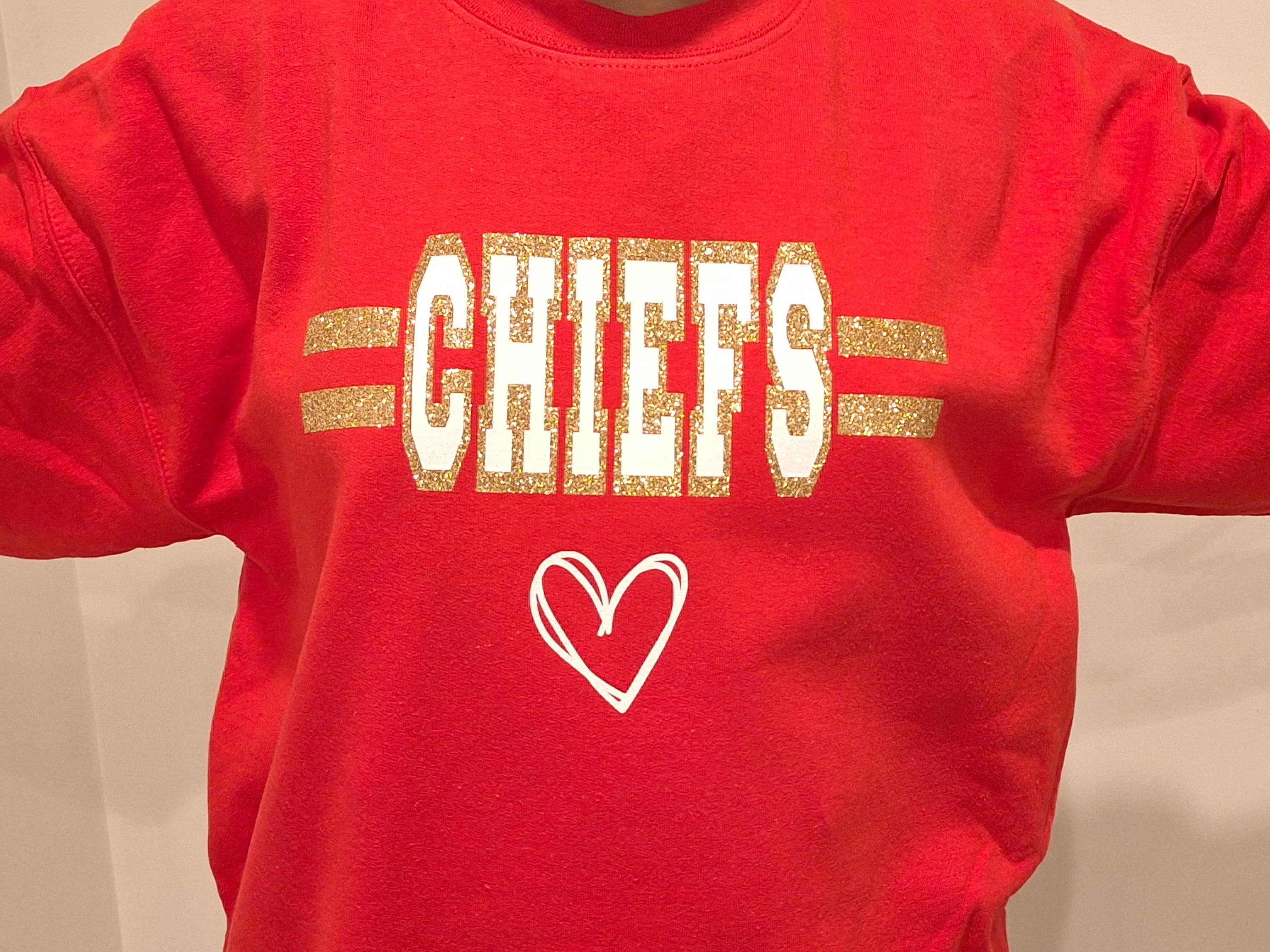 Women's Heather Gray Kansas City Chiefs Primary Team Logo Long Sleeve V-Neck T-Shirt