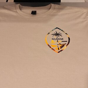 SIGILLO DI GUAM, Maglietta di Guam, Felpa con Palma di Guam, Tramonto di Guahan, Souvenir di Guam, Regalo delle Isole Marianne, Maglietta da Viaggio di Guam, Maglietta Chamorro immagine 5