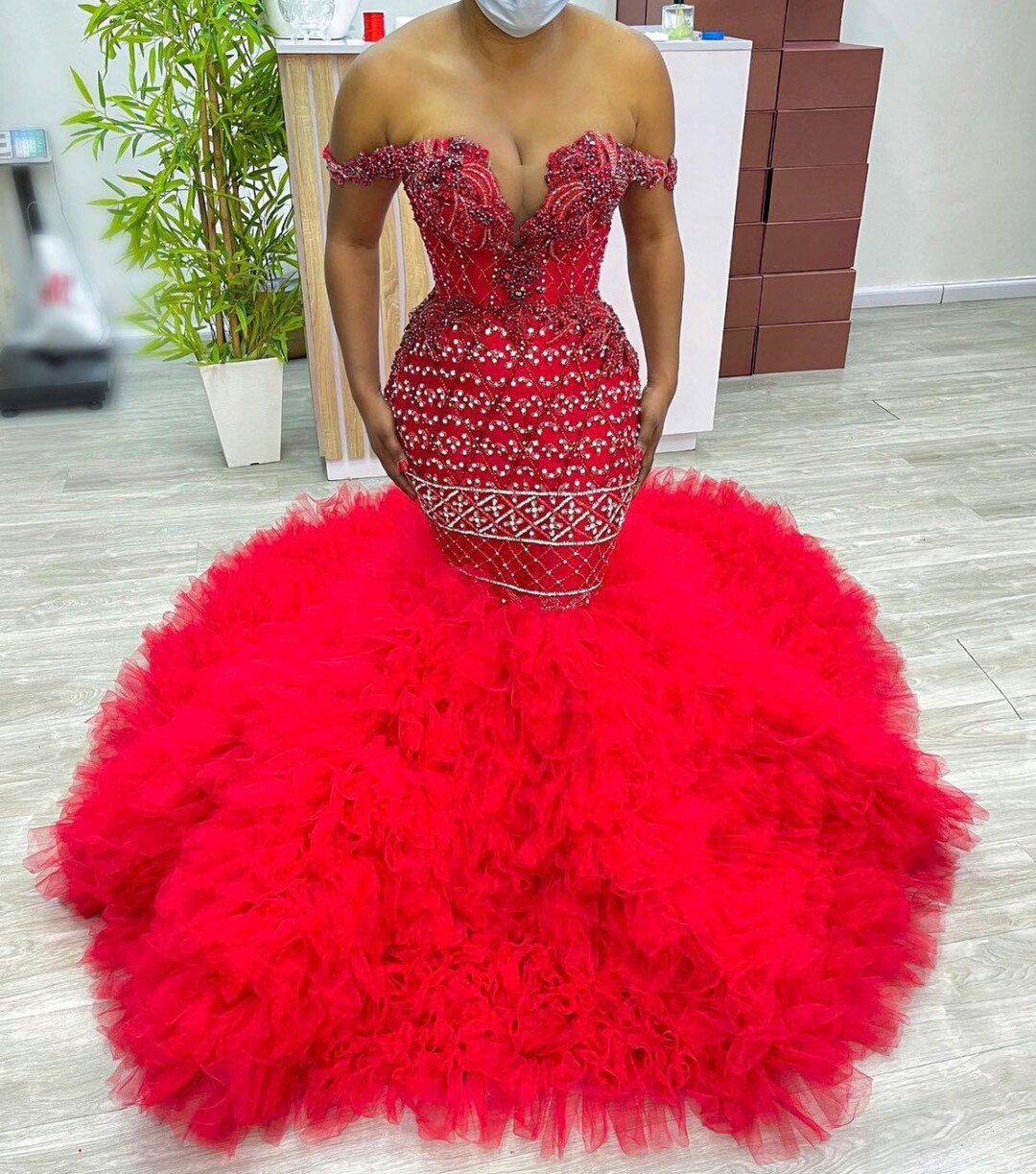 Long Embellished Corset Style Dress/wedding Dress/second Dress ...