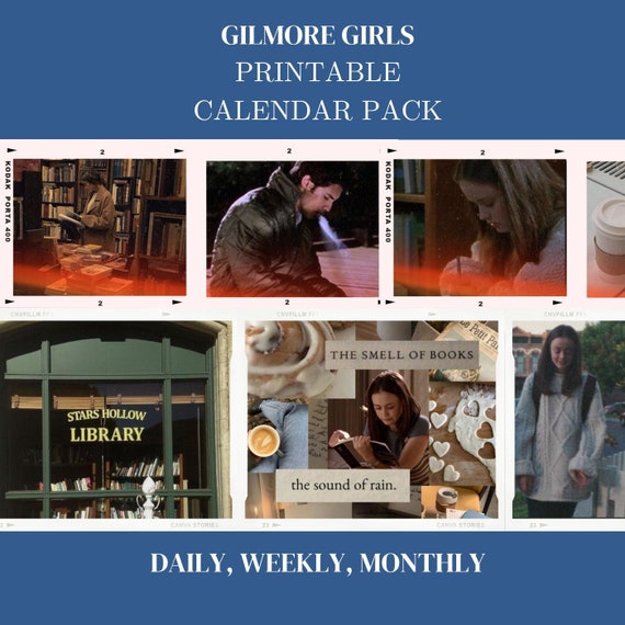Gilmore Girls Themed Calendar Pack Daily Weekly Monthly Etsy
