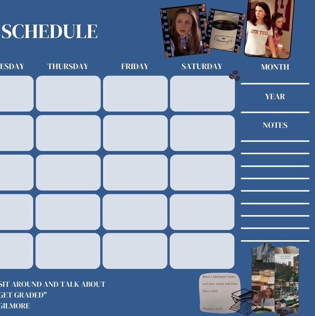 Gilmore Girls Calendar 2025 Tomi Farrand