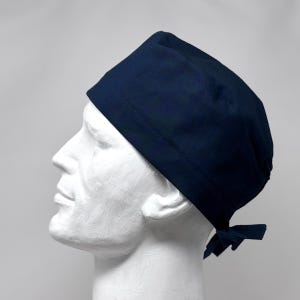 SOLID BASICS Surgical Style Tie Back Scrub Cap, Du Rag, Welding Beanie, Helmet Guard, One Size, Unisex Design, Hand Tailored in Canada