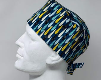Gorro quirúrgico con lazo en la espalda, estilo Du Rag, para soldar, talla única, diseño unisex, confeccionado a mano en Canadá.