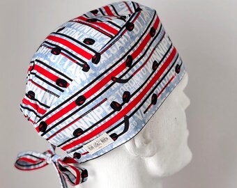 Gorro quirúrgico con lazo en la espalda, estilo quirúrgico, de trapo, para soldar, talla única, unisex, confeccionado a mano en Canadá.