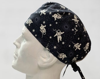 Gorro quirúrgico con lazo en la espalda, diseño unisex, confeccionado a mano en Canadá.