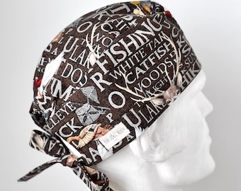 Gorro quirúrgico con lazo en la espalda para deportistas al aire libre, Du Rag, gorro para soldar, talla única, diseño unisex, confeccionado a mano en Canadá.