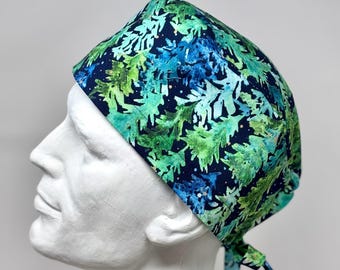 Gorro quirúrgico con lazo en la espalda, diseño unisex, confeccionado a mano en Canadá.