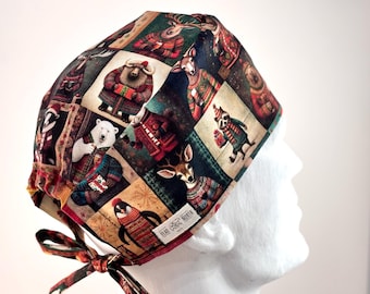 Gorro quirúrgico con lazo en la espalda, estilo quirúrgico, de trapo, para soldar, talla única, diseño unisex, confeccionado a mano en Canadá.