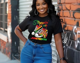 Juneteenth Afro Woman Sneakers PNG, Black History Design (Digital Download)