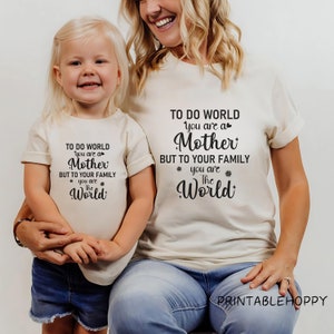 Dla świata, jesteś matką svg png, śmieszna mama svg png, prezent na koszulkę dla mamy svg, dzień matki svg, cytat boho svg, cytat minimalistyczny svg