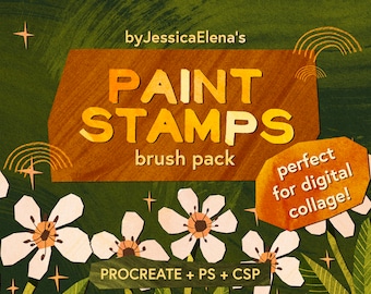 Texturen Stempel: Procreate, Photoshop, Clip Studio Paint (Digitaler Download)