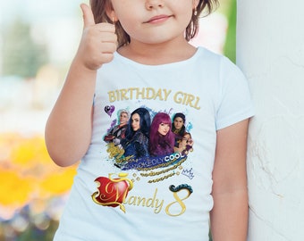 Descendants Shirt Descendants Birthday Shirt Descendants Birthday Girl Shirt Descendants Birthday Tshirt Descendants Birthday Girl Tshirt