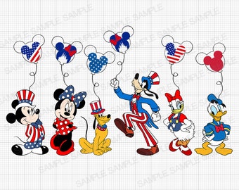 Mickey Mouse 4th of July PNG Mickey Mouse PNG Mickey Mouse 4th of July Iron On Transfer Mickey Mouse Independence Day PNG File