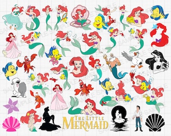 The Little Mermaid SVG The Little Mermaid Ariel SVG The Little Mermaid Ariel Birthday Girl SVG The Little Mermaid Cut Files