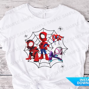 Spidey and his Amazing Friends PNG Spidey and his Amazing Friends Iron On Transfer Spidey Clipart Spidey Shirt Spidey Tshirt