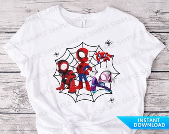 Spidey and his Amazing Friends PNG Spidey and his Amazing Friends Iron On Transfer Spidey Clipart Spidey Shirt Spidey Tshirt