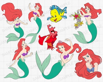 The Little Mermaid SVG The Little Mermaid Ariel SVG The Little Mermaid Ariel Birthday Girl SVG The Little Mermaid Cut Files