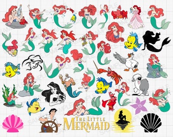 The Little Mermaid SVG The Little Mermaid Ariel SVG The Little Mermaid Ariel Birthday Girl SVG The Little Mermaid Cut Files